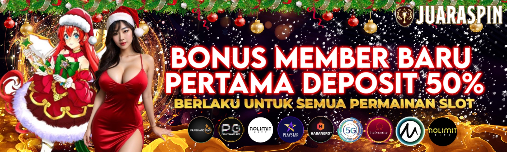 Bonus 50% untuk Member Baru di Juaraspin - Deposit Pertama Lebih Untung!